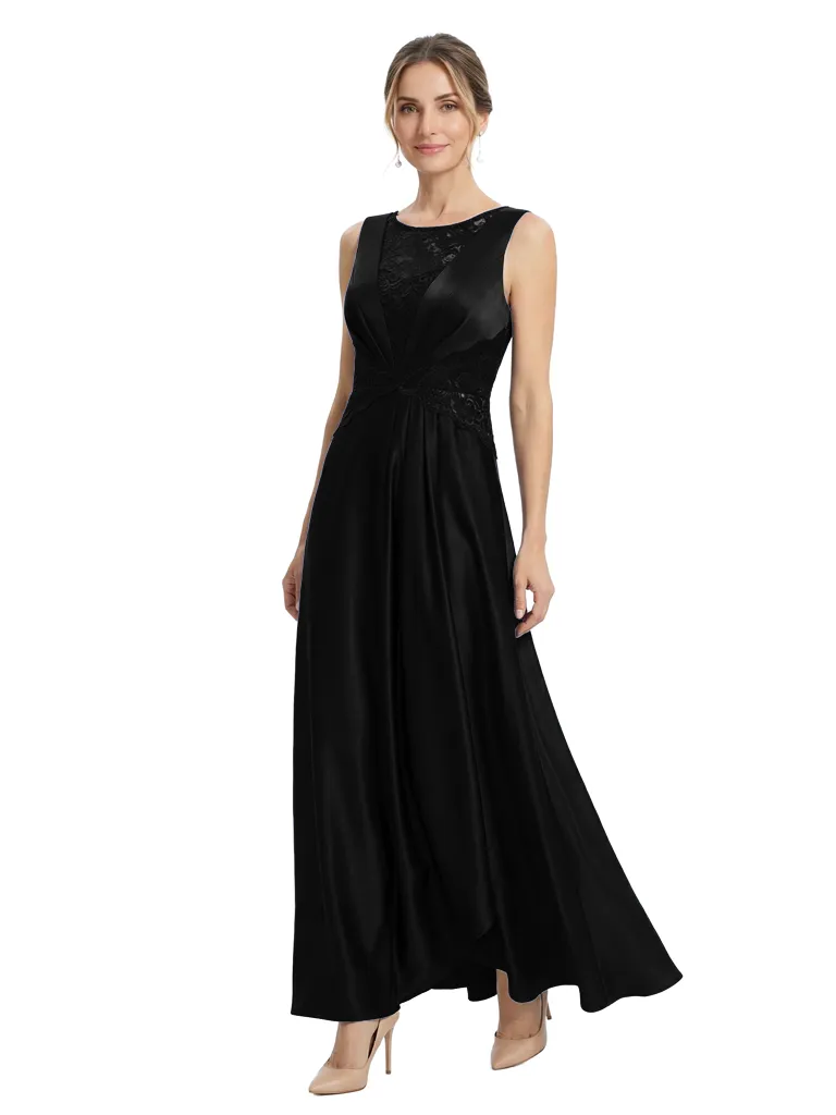 Chicsew Elegant Sleeveless Lace Appliques Satin A-Line Mother Of The Bride Dresses sold by ChicSew product image thumbnail 3