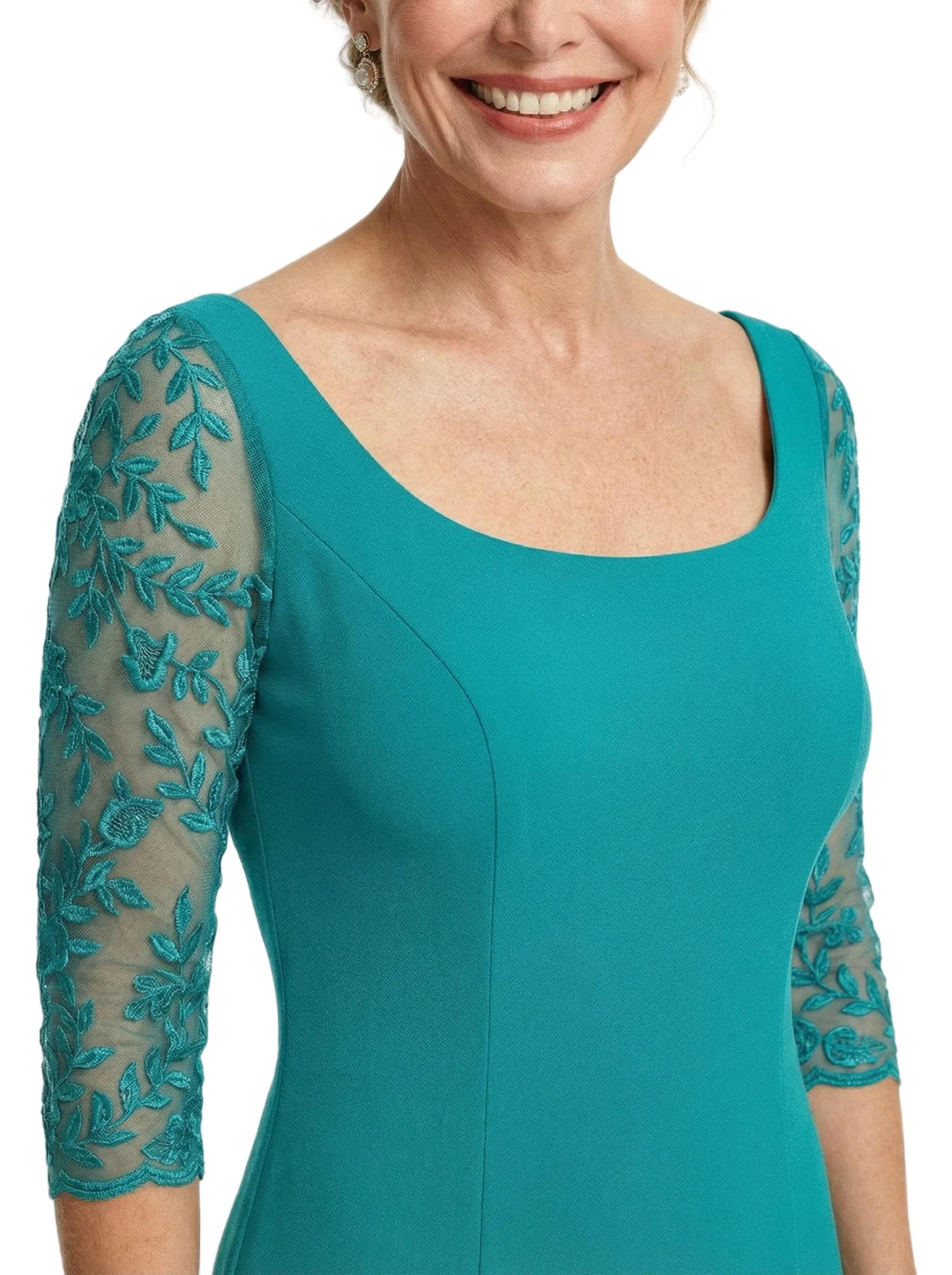 Chicsew Beautiful Lace Half Sleeves Mother Of The Groom Dress Mermaid Wedding Gown sold by ChicSew product image thumbnail 2