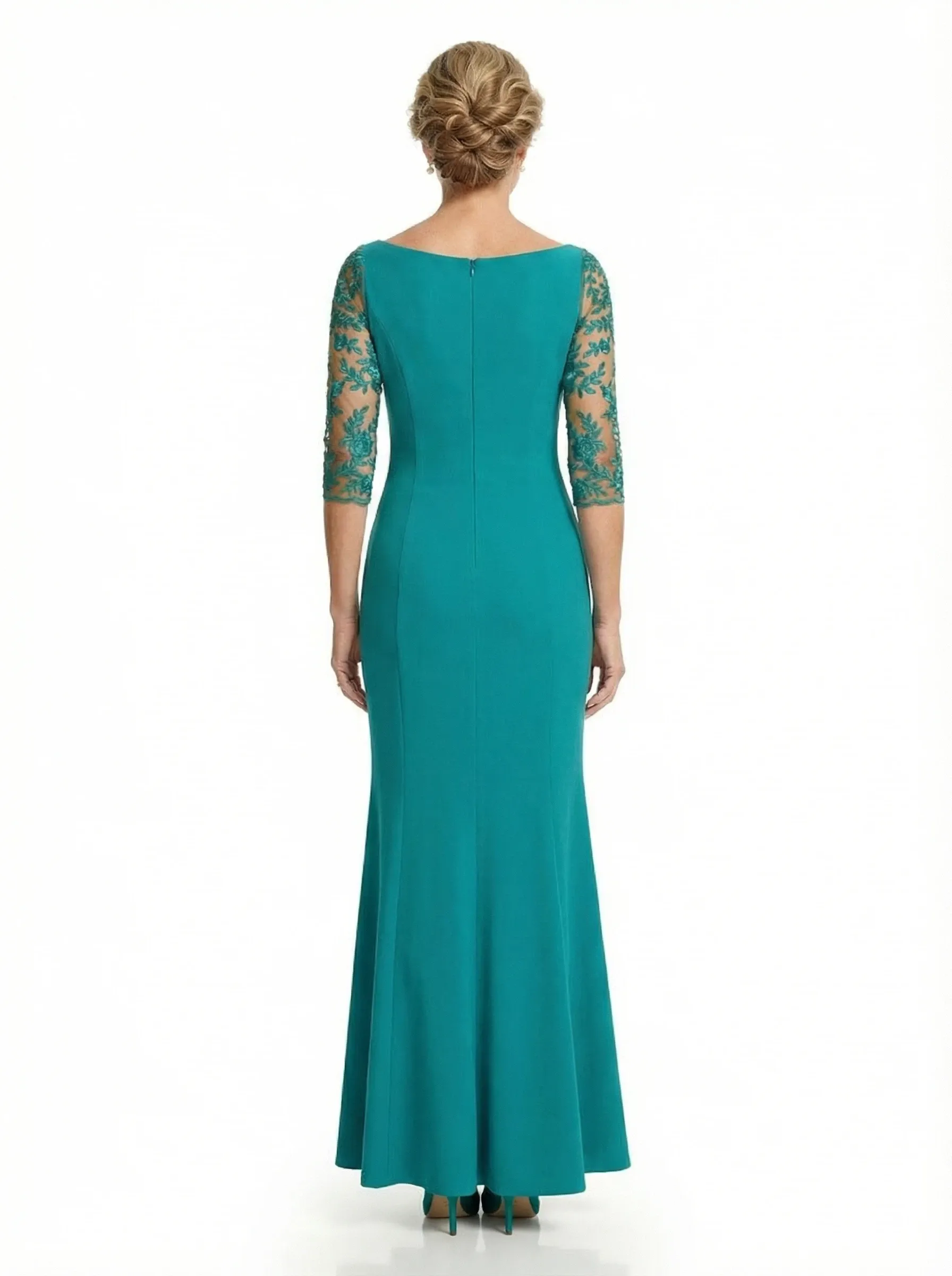 Chicsew Beautiful Lace Half Sleeves Mother Of The Groom Dress Mermaid Wedding Gown sold by ChicSew product image thumbnail 3