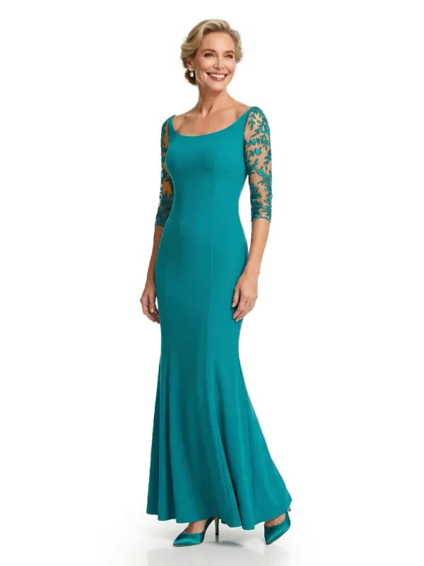 Chicsew Beautiful Lace Half Sleeves Mother Of The Groom Dress Mermaid Wedding Gown sold by ChicSew