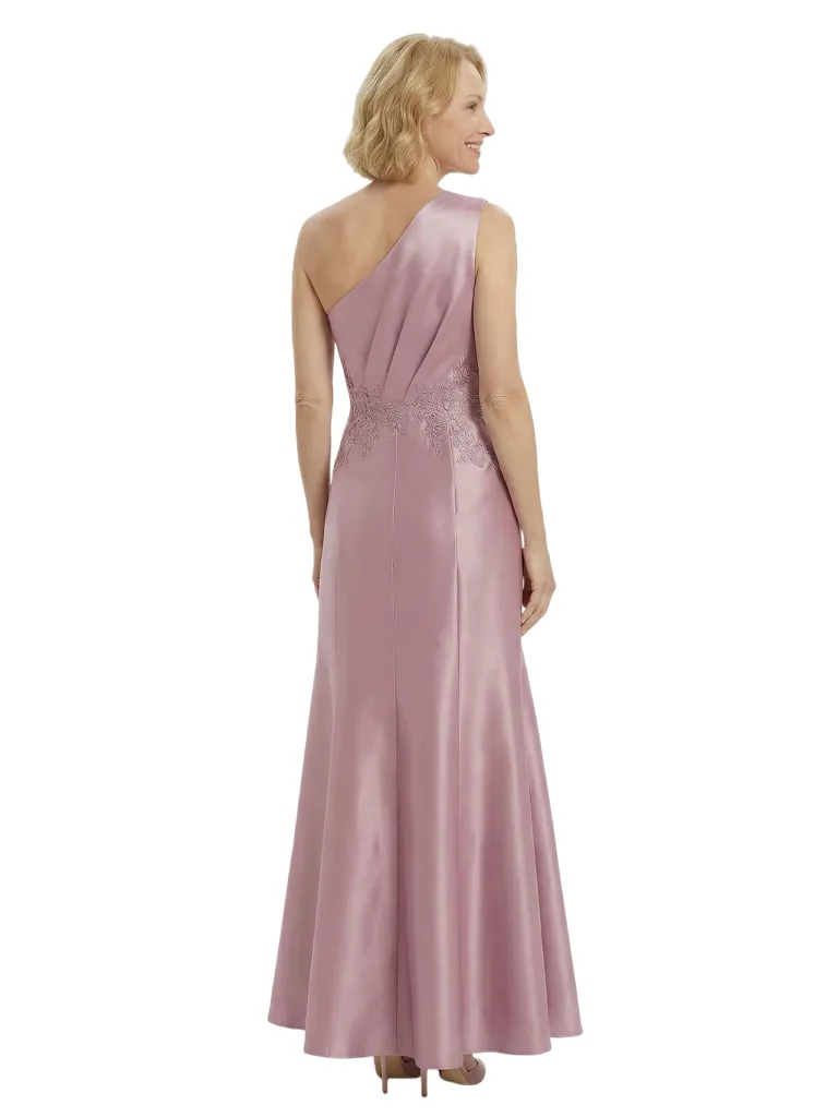 Chicsew Mother of The Groom Dresses One Shoulder Satin Mermaid Maxi Gown Fancy Embroidered Formal Bridal Party Dress sold by ChicSew product image thumbnail 3