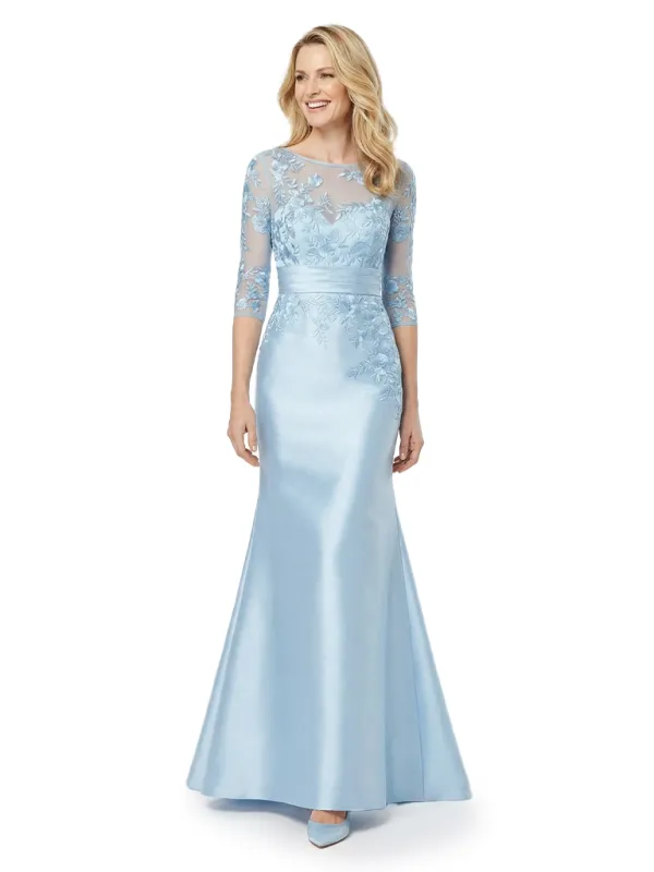 Chicsew Elegant Scoop Half Sleeve Lace Satin Mermaid Gown Mother of The Bride Dresses sold by ChicSew