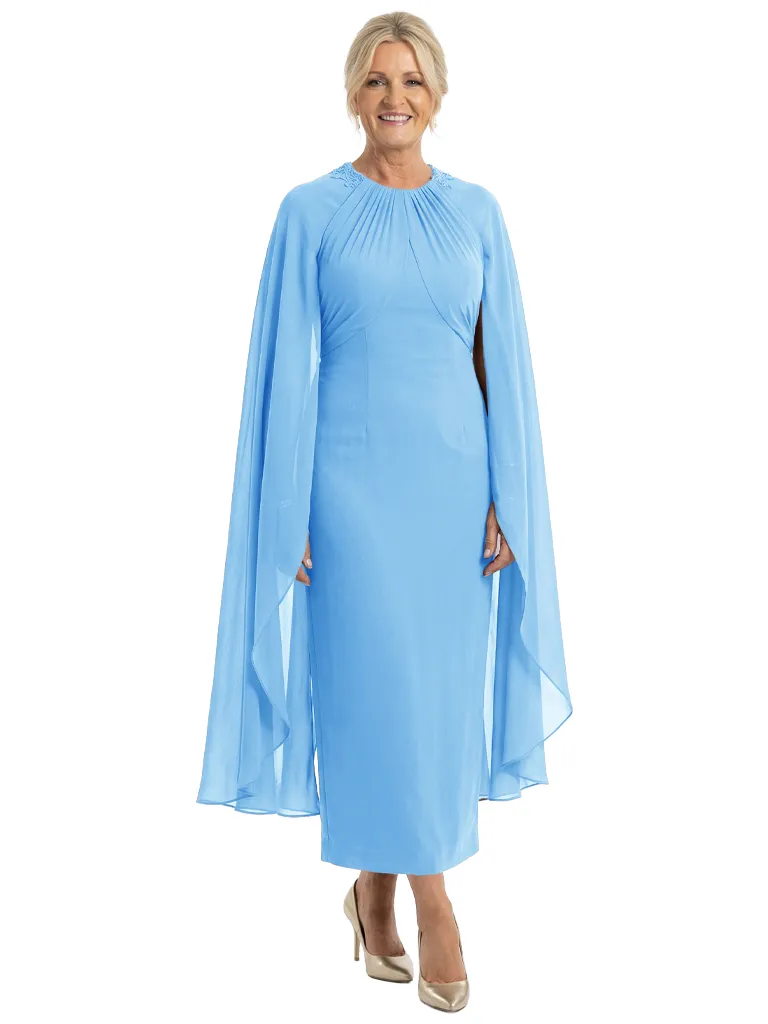 Chicsew Elegant Jewel Long Sleeves Sheath Chiffon Mother Of The Bride Dress sold by ChicSew product image thumbnail 4