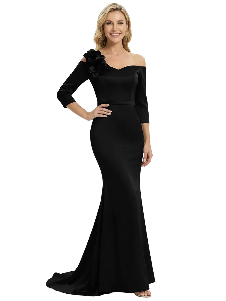 Chicsew Elegant 3/4 Sleeves Satin Mermaid Mother Of The Bride Dresses sold by ChicSew product image thumbnail 4