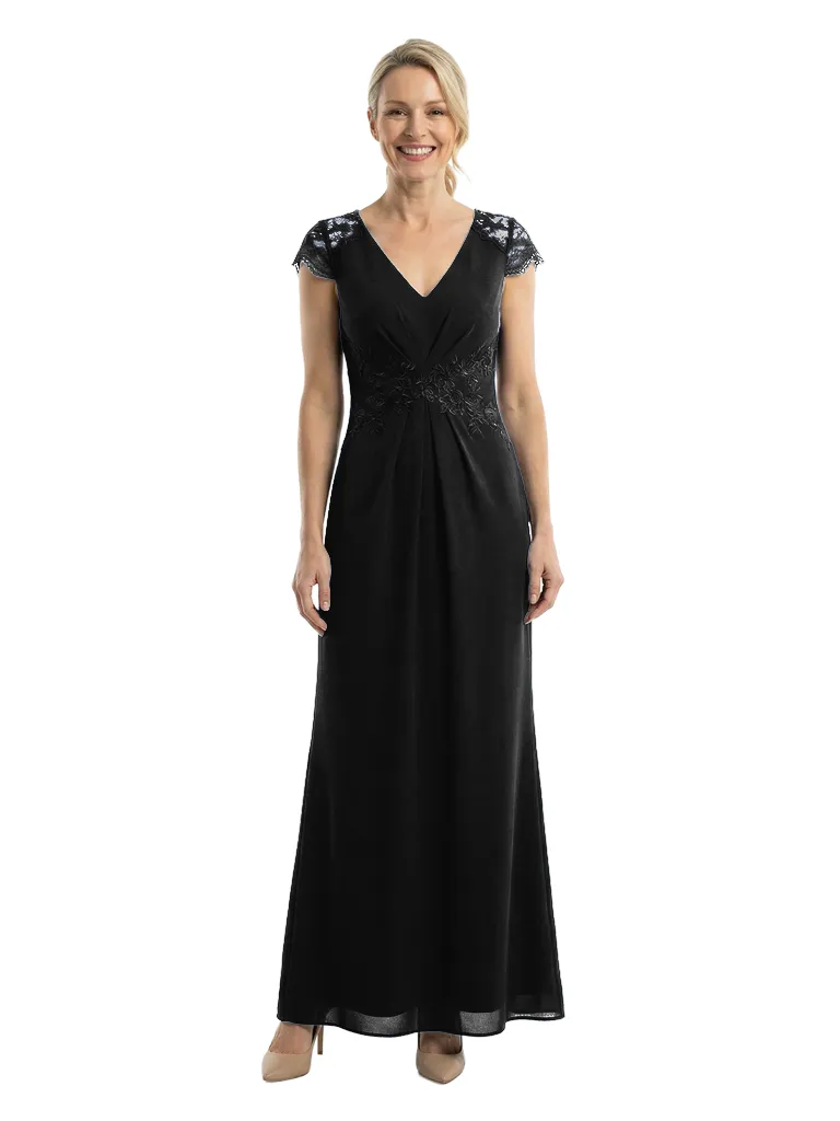 Chicsew Elegant V-Neck Cap Sleeves Mermaid Lace Chiffon Mother Of The Bride Dress sold by ChicSew product image thumbnail 4