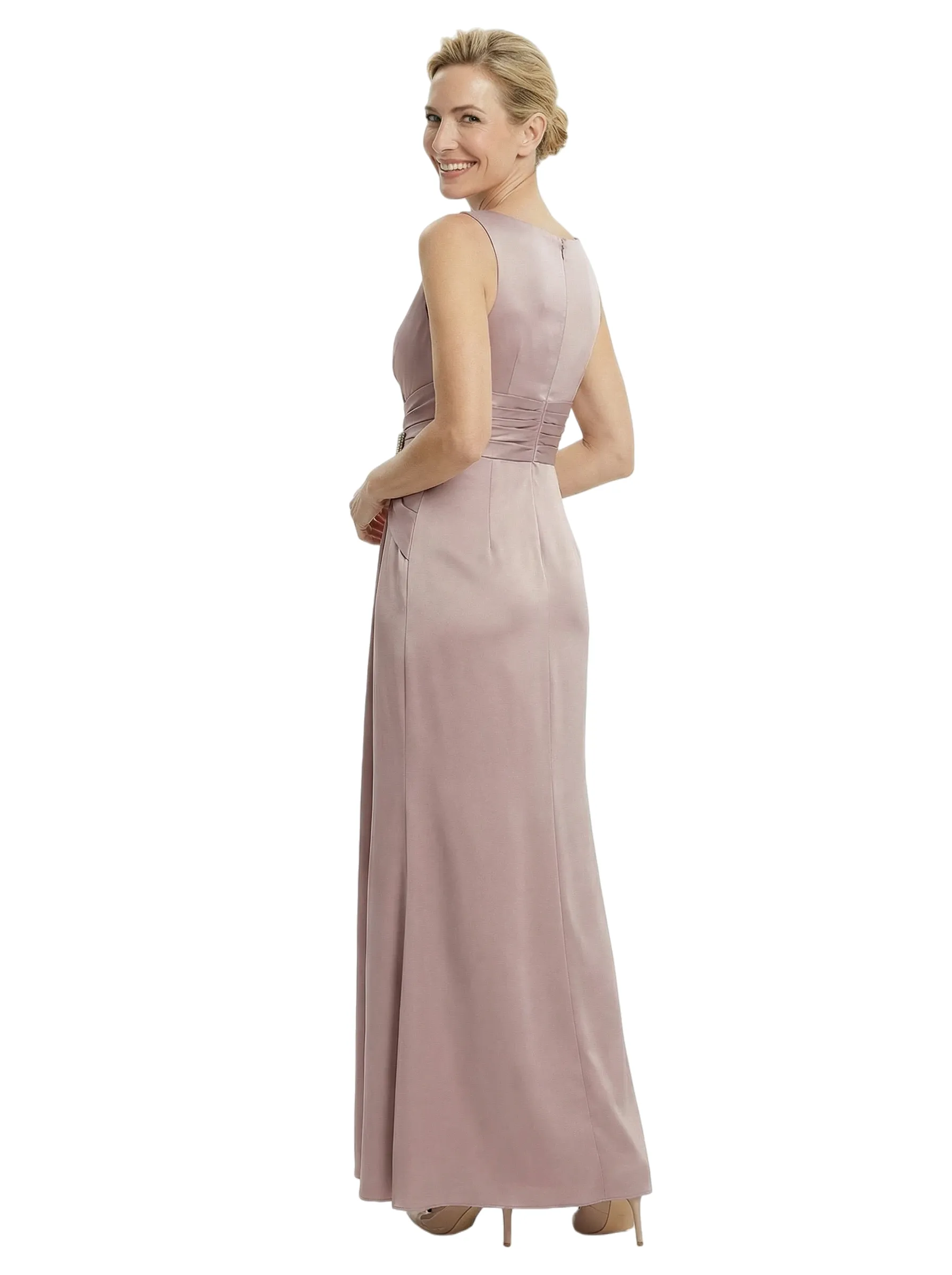 Chicsew Silky Satin Mother of The Bride Dress Long Flowy Classy Formal Gown sold by ChicSew product image thumbnail 2