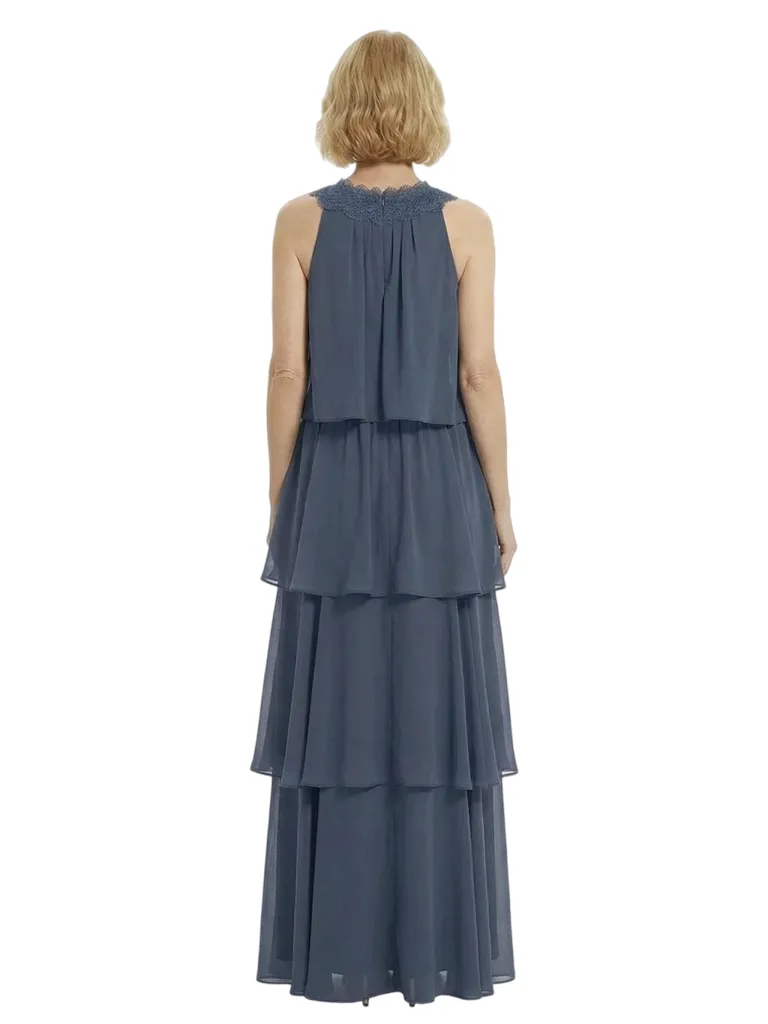 Beautiful Halter Sleeveless Chiffon Tiered Maxi Modern Mother of The Groom Dresses sold by ChicSew product image thumbnail 2