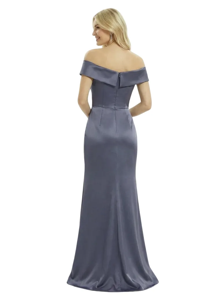 Chic Off Shoulder Satin Mermaid Long Mother of The Groom Dresses sold by ChicSew product image thumbnail 2