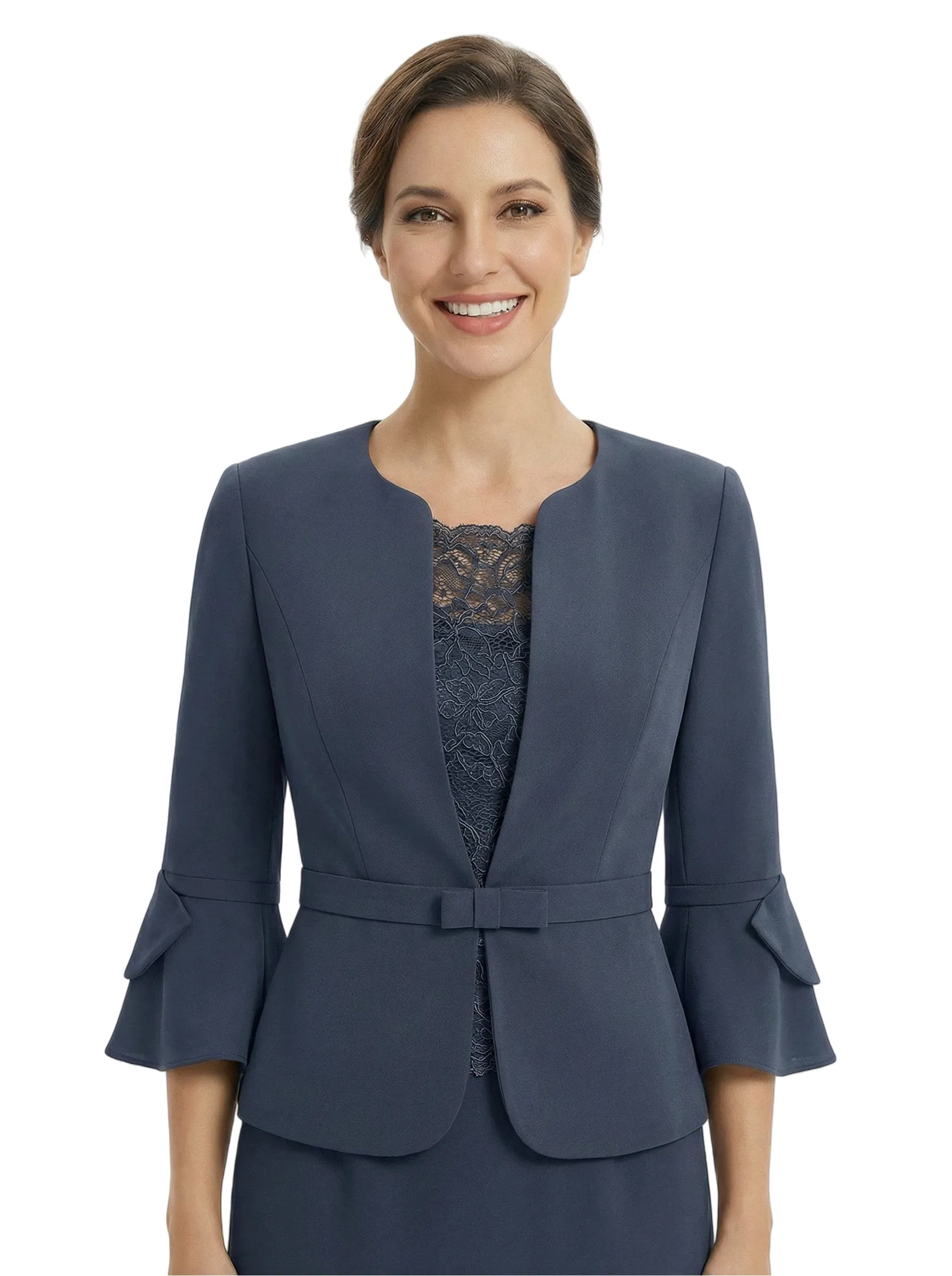 Elegant Modern Mother Of The Bride Dress With Lace Mermaid Knee Length Gown sold by ChicSew product image thumbnail 2