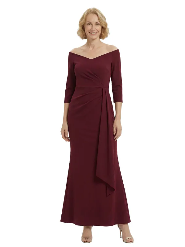 Sexy Crepe V-Neck Half Sleeves Mother Of The Groom Dress Mermaid Fishtail Evening Gown sold by ChicSew