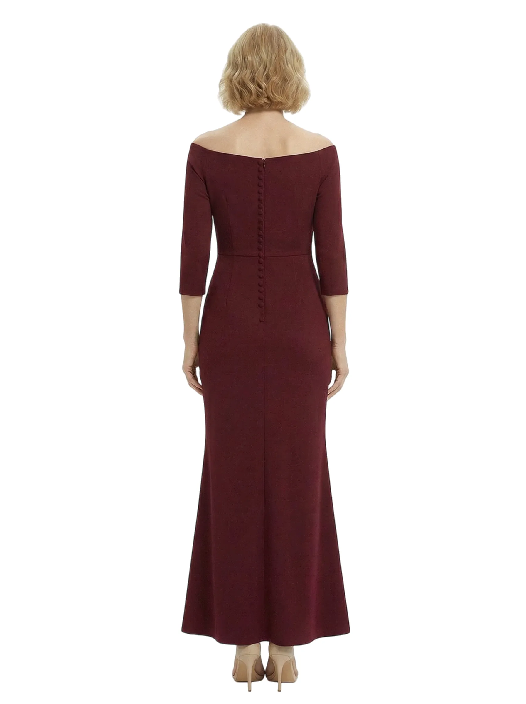 Sexy Crepe V-Neck Half Sleeves Mother Of The Groom Dress Mermaid Fishtail Evening Gown sold by ChicSew product image thumbnail 3