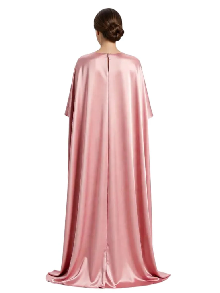 Elegant Boat Neck Satin Sheath Mother Of The Bride Dresses With Cape sold by ChicSew product image thumbnail 2
