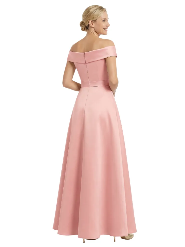 Beautiful Off Shoulder Satin Long Lace Applique Chic Mother of The Bride Dresses sold by ChicSew product image thumbnail 2