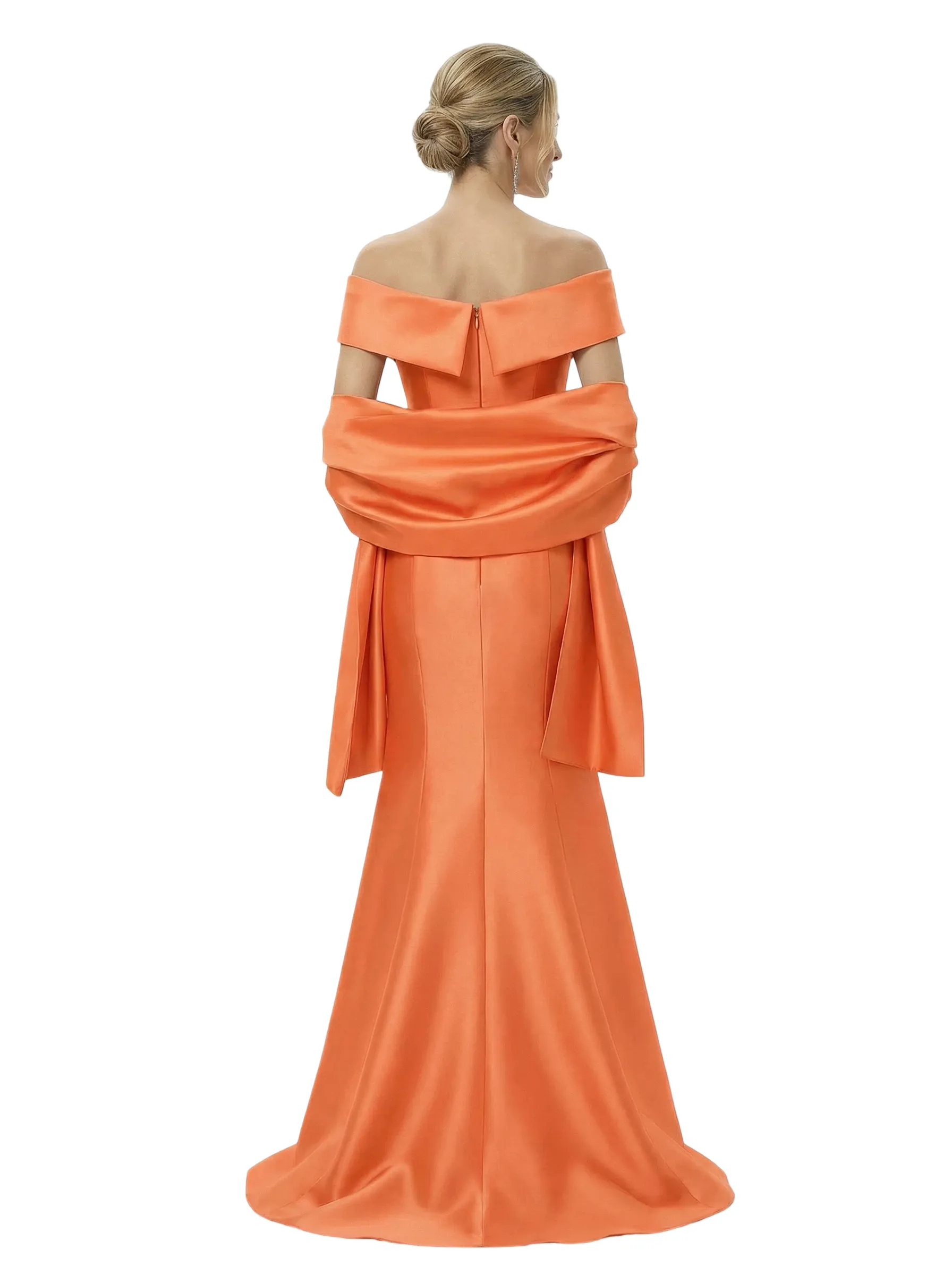 Beautiful Off Shoulder Bow Knot Satin Mermaid Mother Of The Bride Dresses sold by ChicSew product image thumbnail 3