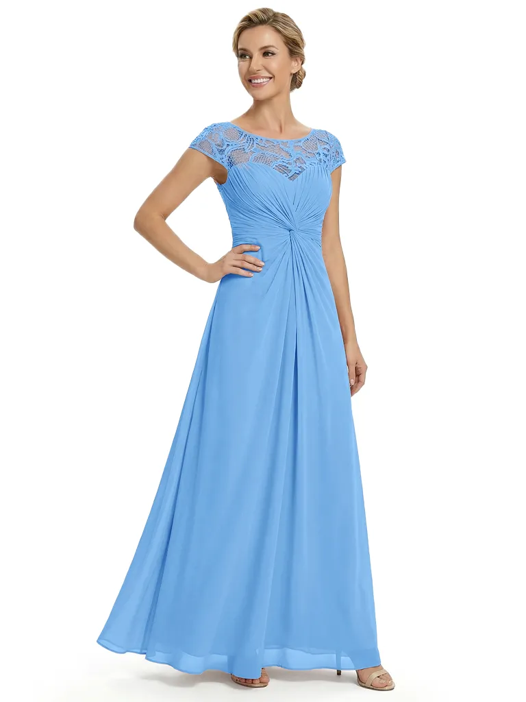 Beautiful Mother Of The Bride Dresses Jewel Cap Sleeves A-Line Formal Wedding Event Dress sold by ChicSew product image thumbnail 5