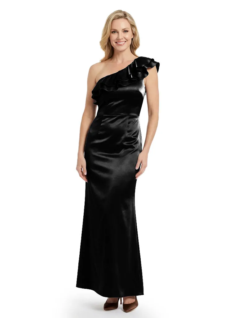 Beautiful One Shoulder Satin Ruffles Mermaid Mother Of The Bride Dresses sold by ChicSew product image thumbnail 3