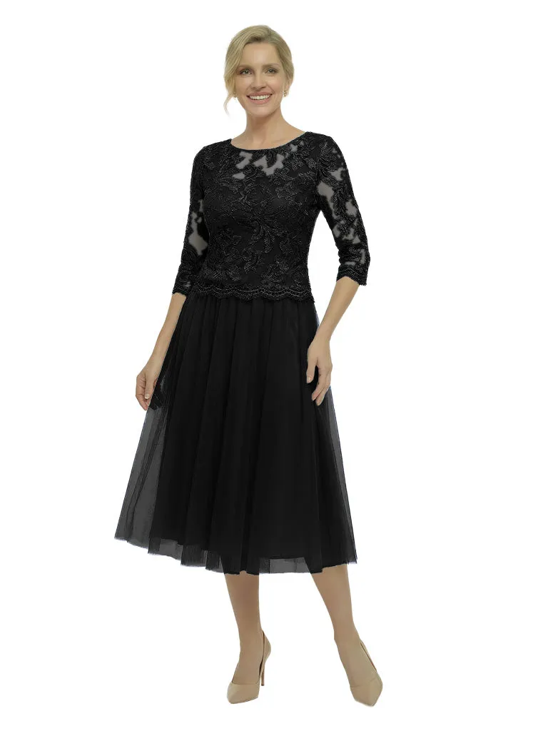 Elegant A-Line Jewel Lace Long Sleeve Mother Of The Bride Dress Chiffon Gown sold by ChicSew product image thumbnail 4