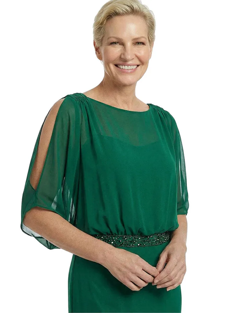 Half Shoulder Chiffon Mother Of The Groom Dress Maxi Gown Formal Wedding Attire sold by ChicSew product image thumbnail 2