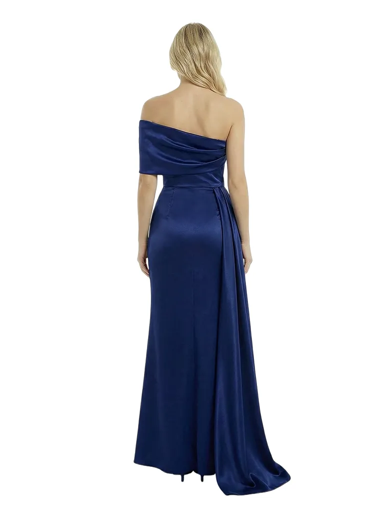Chic Ruched Satin One Shoulder A-line Prom Gown With Side Drape Classy Formal Prom Dress sold by ChicSew product image thumbnail 3