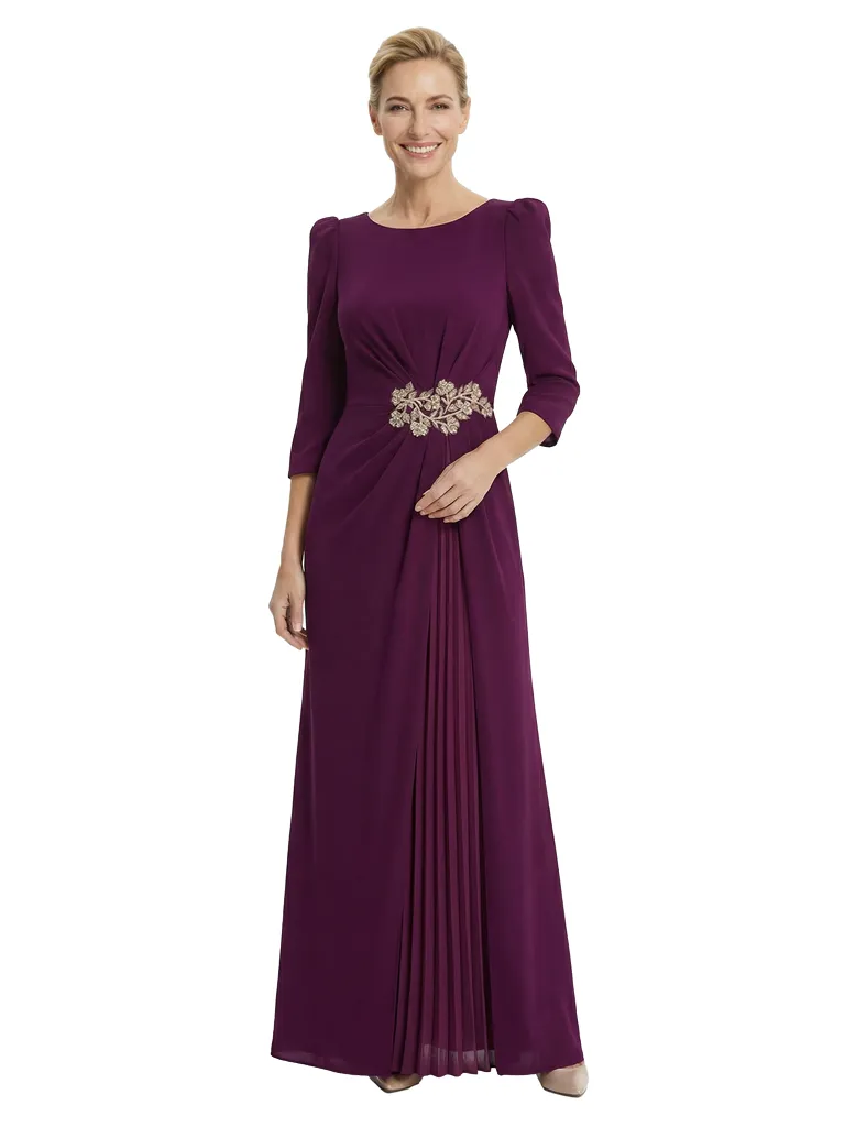 Chicsew Elegant Chiffon Scoop 3/4 Sleeve A-Line Chiffon Mother Of The Bride Gowns sold by ChicSew