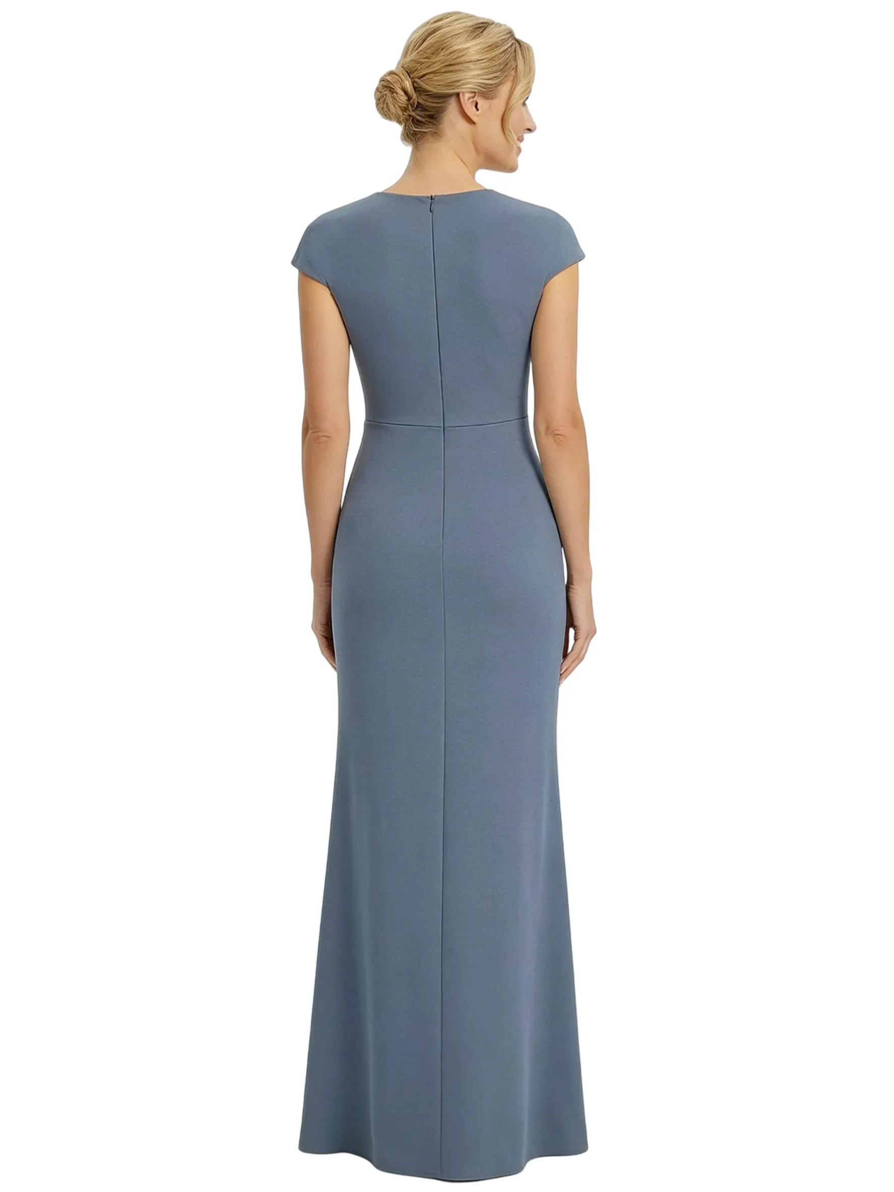 Chicsew Sexy V-Neck Cap Sleeves Slit Floor Length Mermaid Mother Of The Groom Dress sold by ChicSew product image thumbnail 2