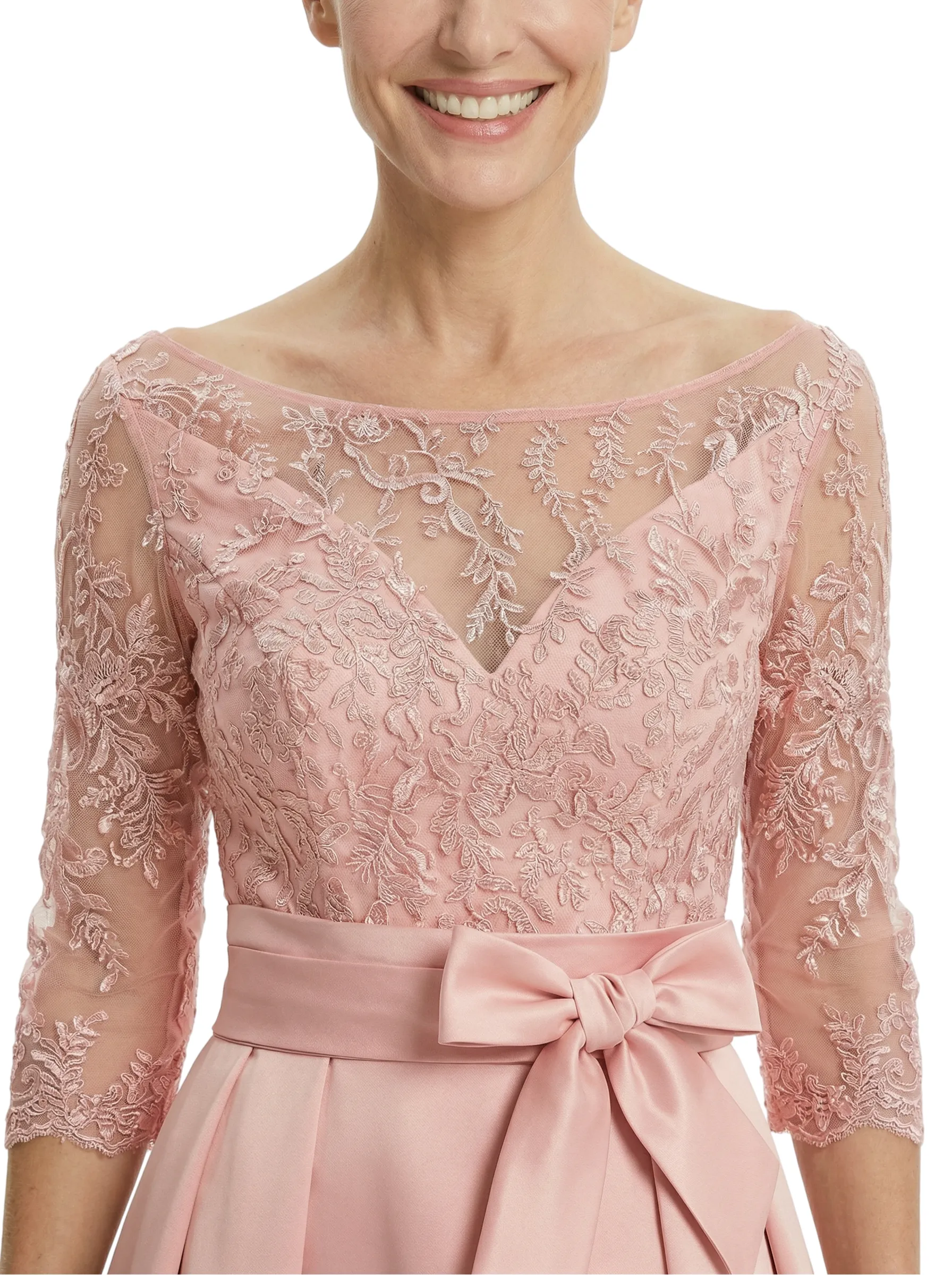 Chicsew Elegant Mother Of The Bride Dress 3/4 Sleeves Lace Satin A-Line Gown sold by ChicSew product image thumbnail 2