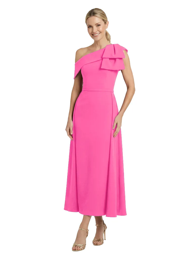 Chicsew Modern One Shoulder Bow Knot Tea-Length A-Line Mother Of The Bride Dresses sold by ChicSew product image thumbnail 4