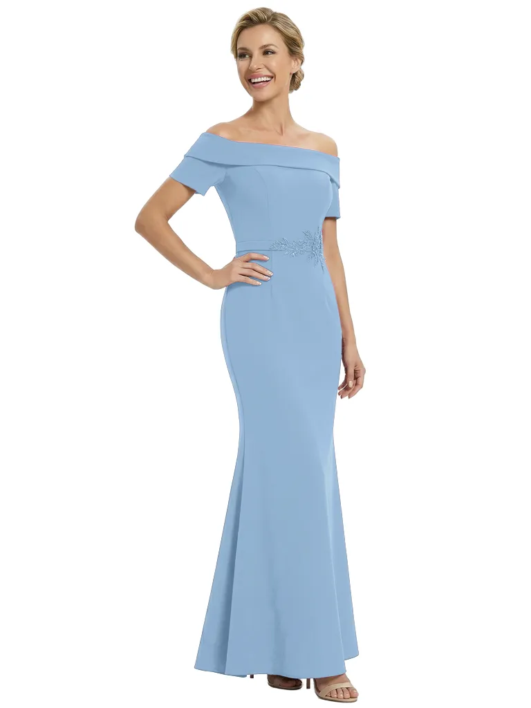 Chicsew Sexy Short Sleeves Appliques Floor Length Mermaid Mother Of The Groom Dress sold by ChicSew product image thumbnail 5