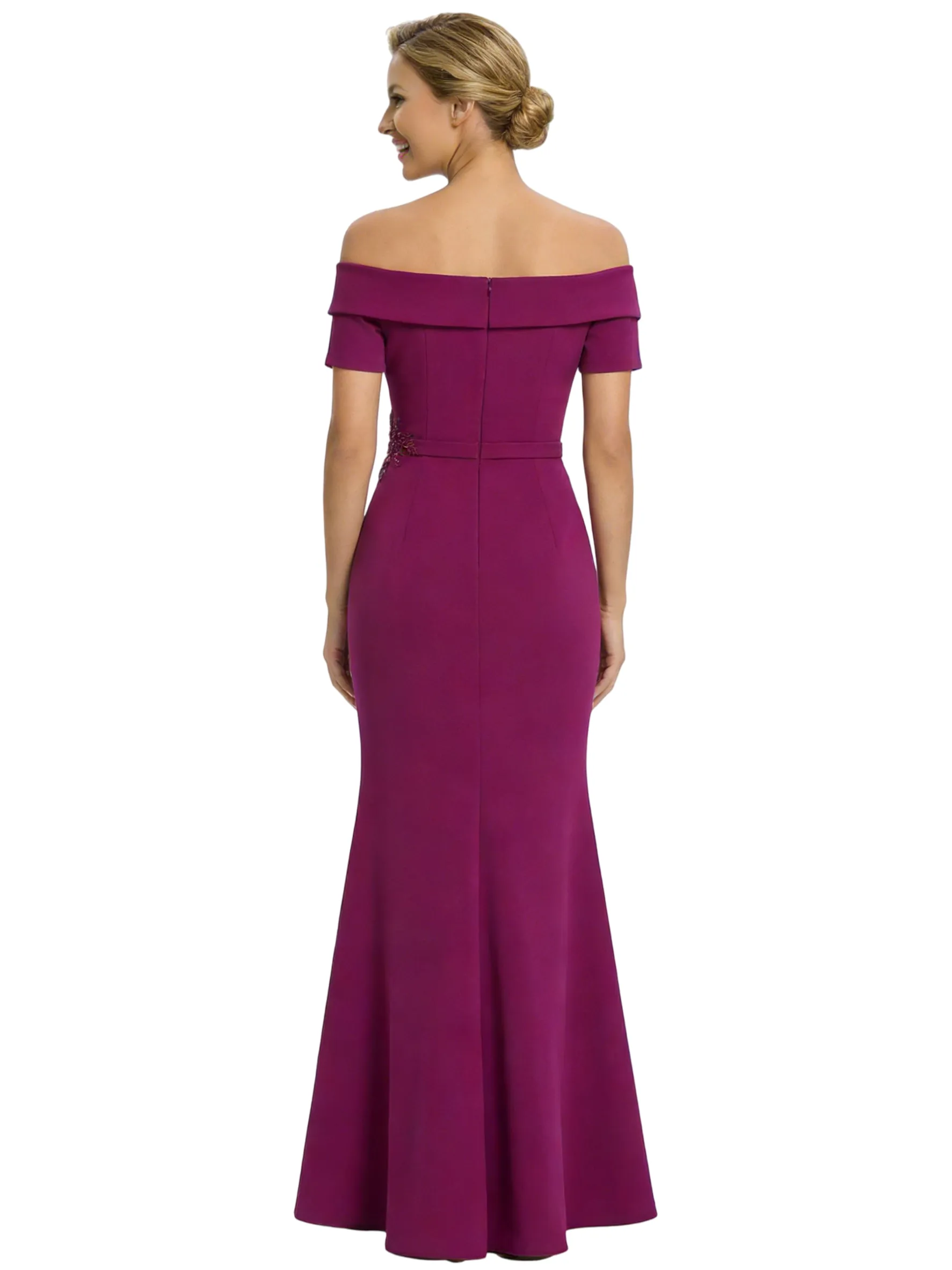 Chicsew Sexy Short Sleeves Appliques Floor Length Mermaid Mother Of The Groom Dress sold by ChicSew product image thumbnail 2