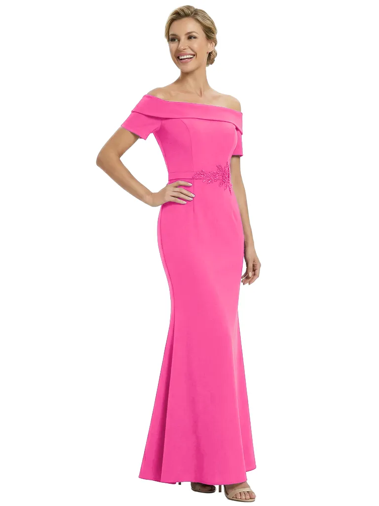 Chicsew Sexy Short Sleeves Appliques Floor Length Mermaid Mother Of The Groom Dress sold by ChicSew product image thumbnail 3