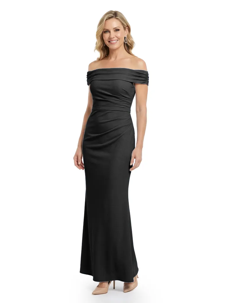 Chicsew Modern Off Shoulder Crepe Ankle-Length Mermaid Mother Of The Groom Dress sold by ChicSew product image thumbnail 5