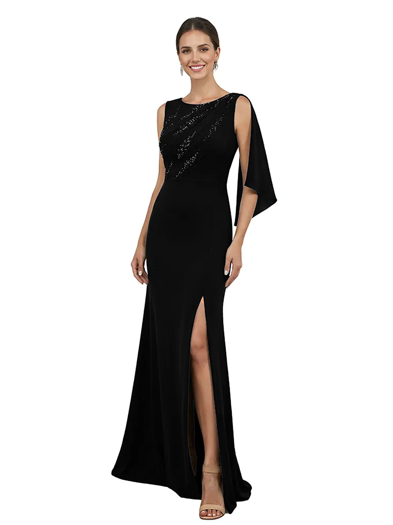 Chicsew Sexy Scoop Sleeveless Side Slit Beaded Floor Length Mermaid Mother Of The Groom Dress sold by ChicSew product image thumbnail 5