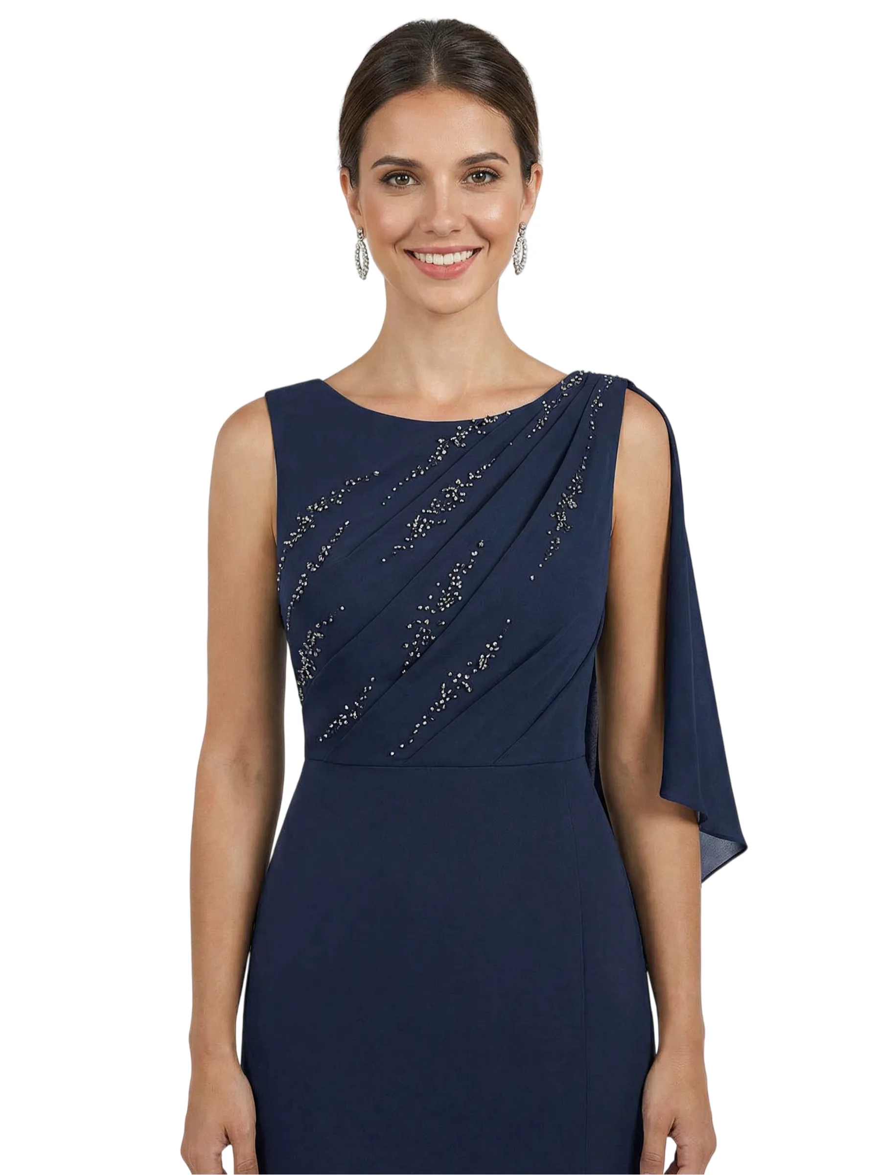 Chicsew Sexy Scoop Sleeveless Side Slit Beaded Floor Length Mermaid Mother Of The Groom Dress sold by ChicSew product image thumbnail 2