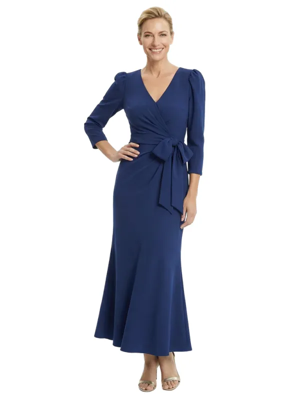 Chicsew Stylish Long Sleeves V-Neck Mermaid Gown Elegant Mother Of The Groom Dresses With Bow Knot sold by ChicSew