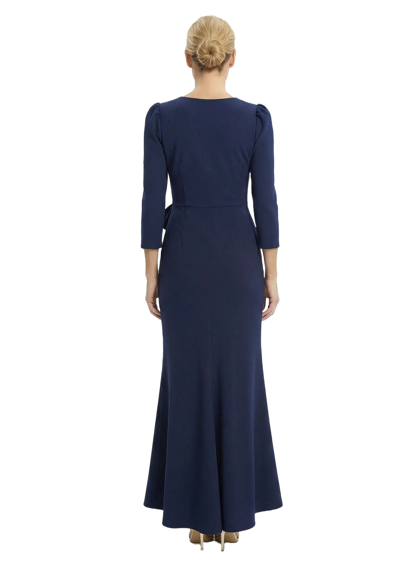 Chicsew Stylish Long Sleeves V-Neck Mermaid Gown Elegant Mother Of The Groom Dresses With Bow Knot sold by ChicSew product image thumbnail 3