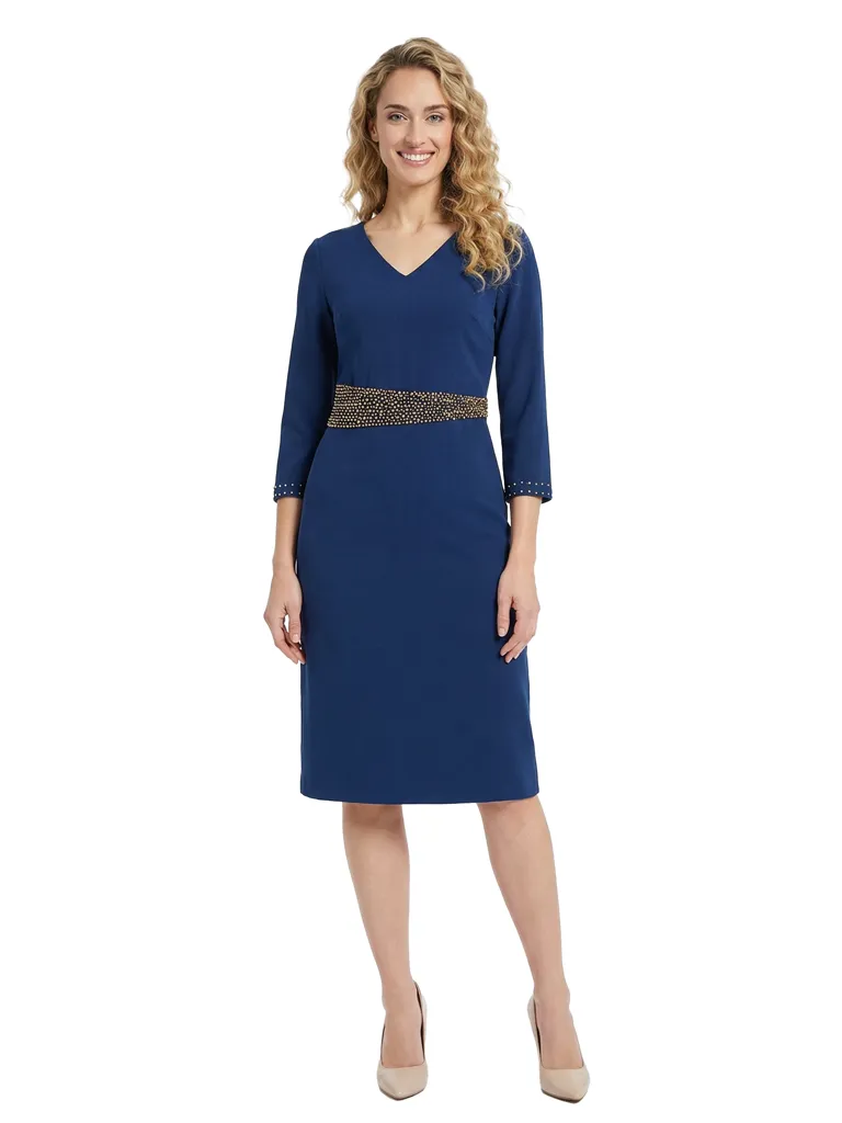 Chicsew Elegant V-Neck 3/4 Sleeves Sheath Knee-Length Mother Of The Bride Dresses sold by ChicSew