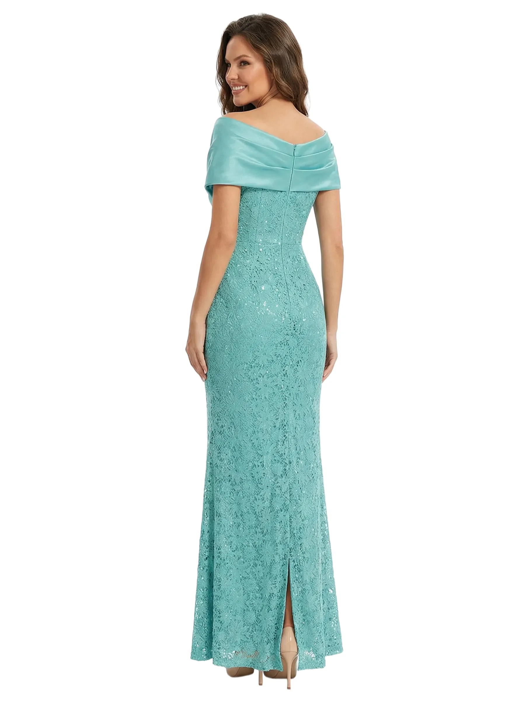 Chicsew Stunning Off Shoulder Sleeveless Lace Mermaid Mother Of The Bride Dress sold by ChicSew product image thumbnail 3