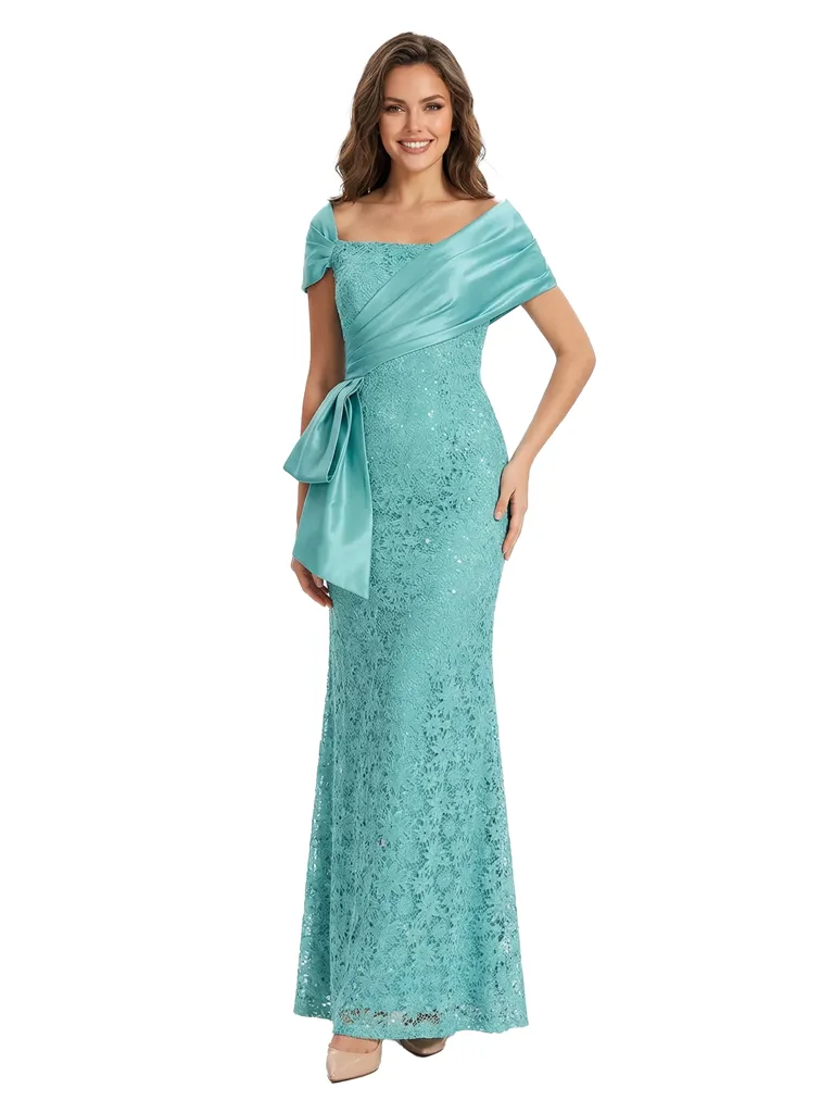 Chicsew Stunning Off Shoulder Sleeveless Lace Mermaid Mother Of The Bride Dress sold by ChicSew