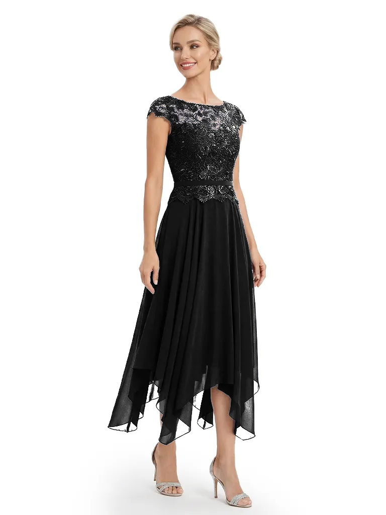 Chicsew Charming Scalloped Lace Boat Neck Cap Sleeves Mother Of The Bride Dress sold by ChicSew product image thumbnail 4