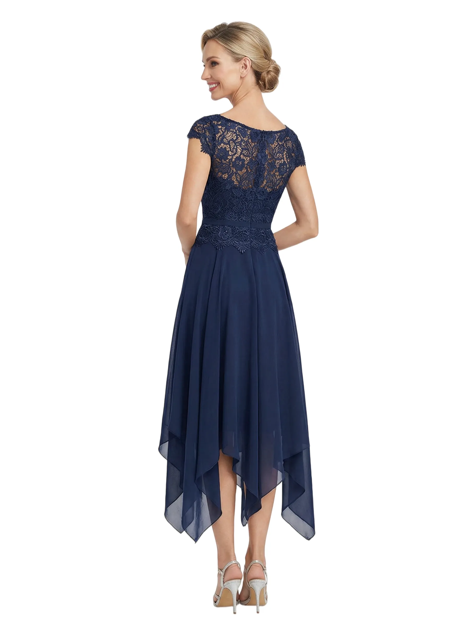 Chicsew Charming Scalloped Lace Boat Neck Cap Sleeves Mother Of The Bride Dress sold by ChicSew product image thumbnail 2