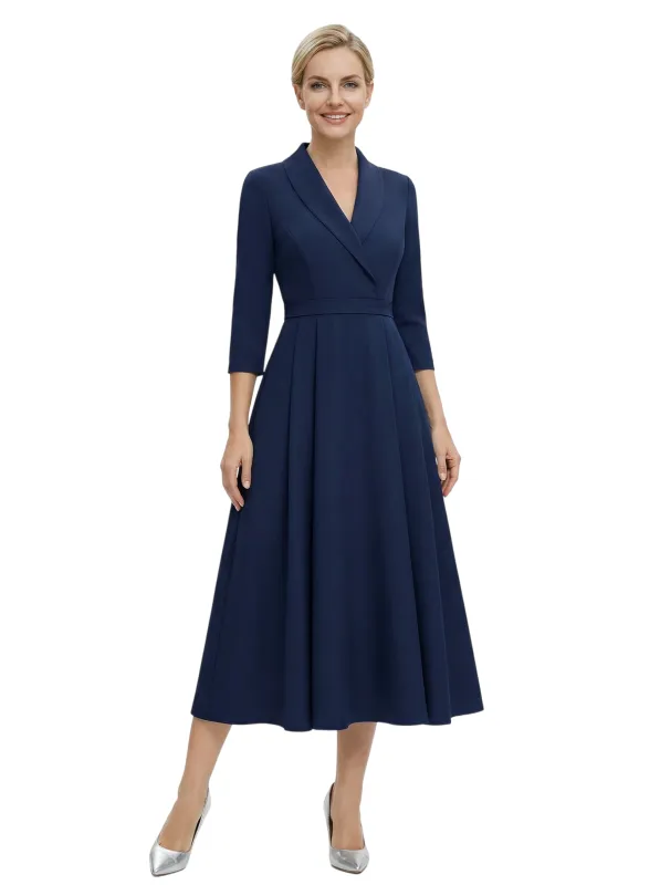 Chicsew Elegant V-Neck 3/4 Sleeves Mother Of The Groom Dress A-Line Gown sold by ChicSew