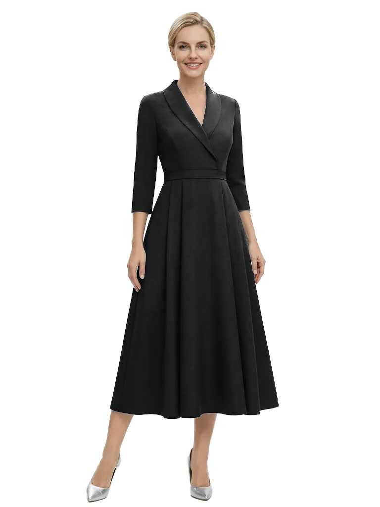 Chicsew Elegant V-Neck 3/4 Sleeves Mother Of The Groom Dress A-Line Gown sold by ChicSew product image thumbnail 5