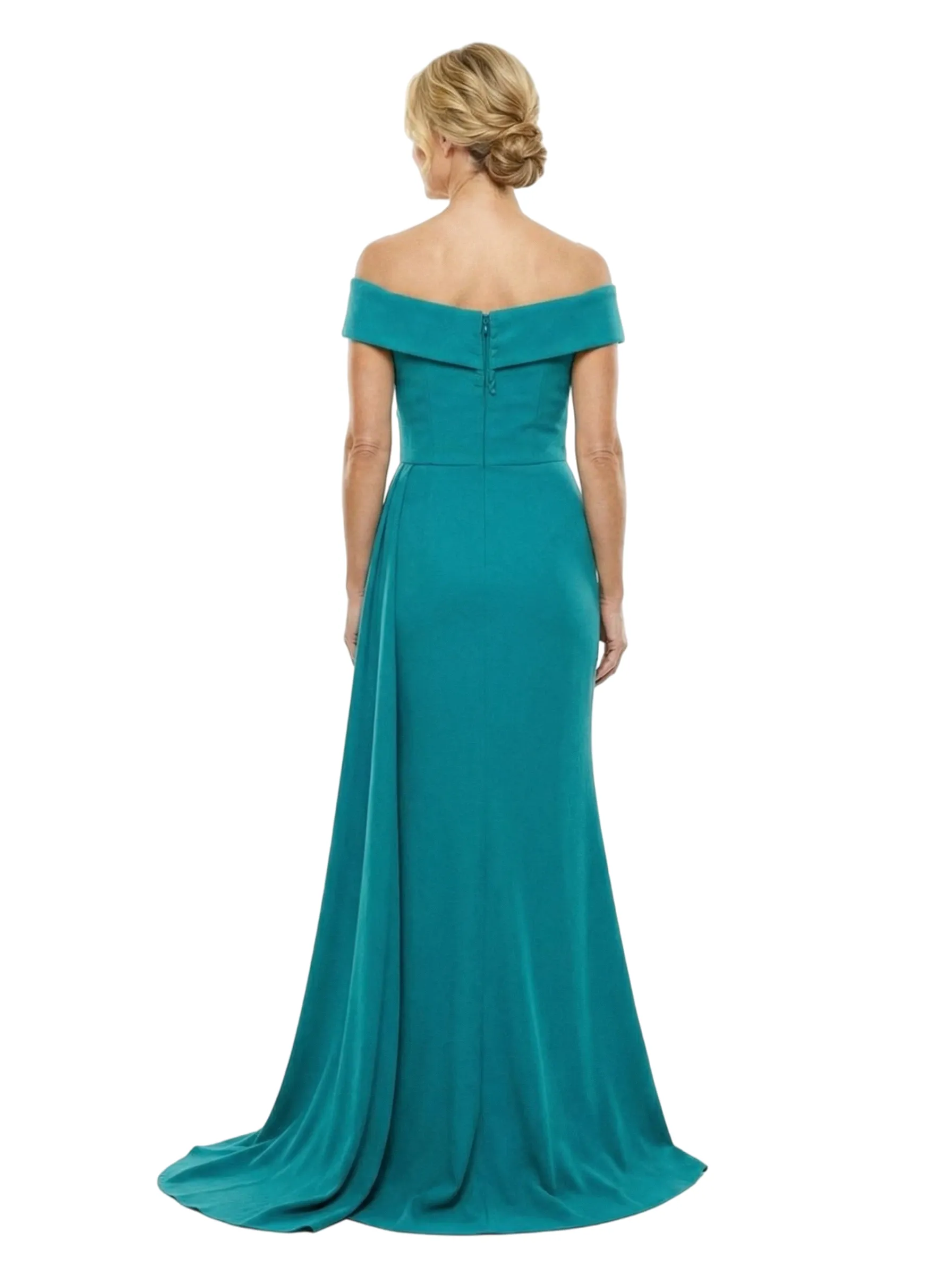 Chicsew Off Shoulder Side Slit Crepe Mother Of The Groom Dress Mermaid sold by ChicSew product image thumbnail 2