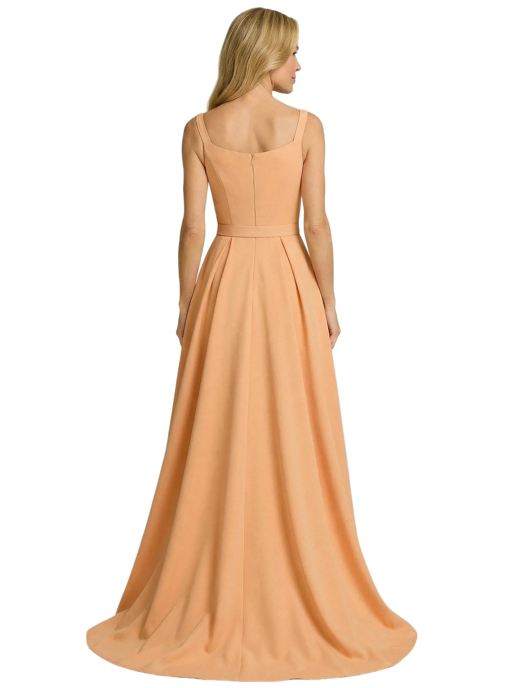 Chicsew Mother of The Groom Dress Fancy Cap Sleeve Crepe High-Low A-Line Gown Elegant Belt Accent sold by ChicSew product image thumbnail 3