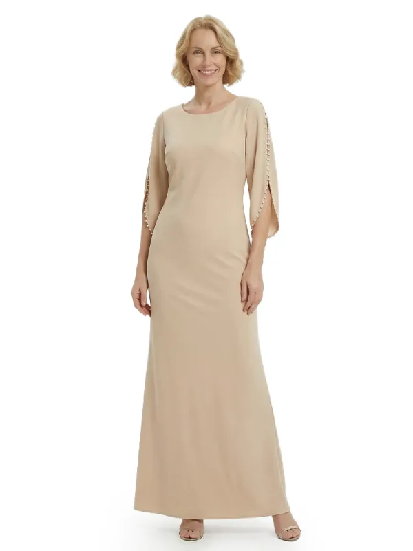 Chicsew Chiffon Stylish Modern Jewel 3/4 Sleeves Mother of The Bride Mermaid sold by ChicSew