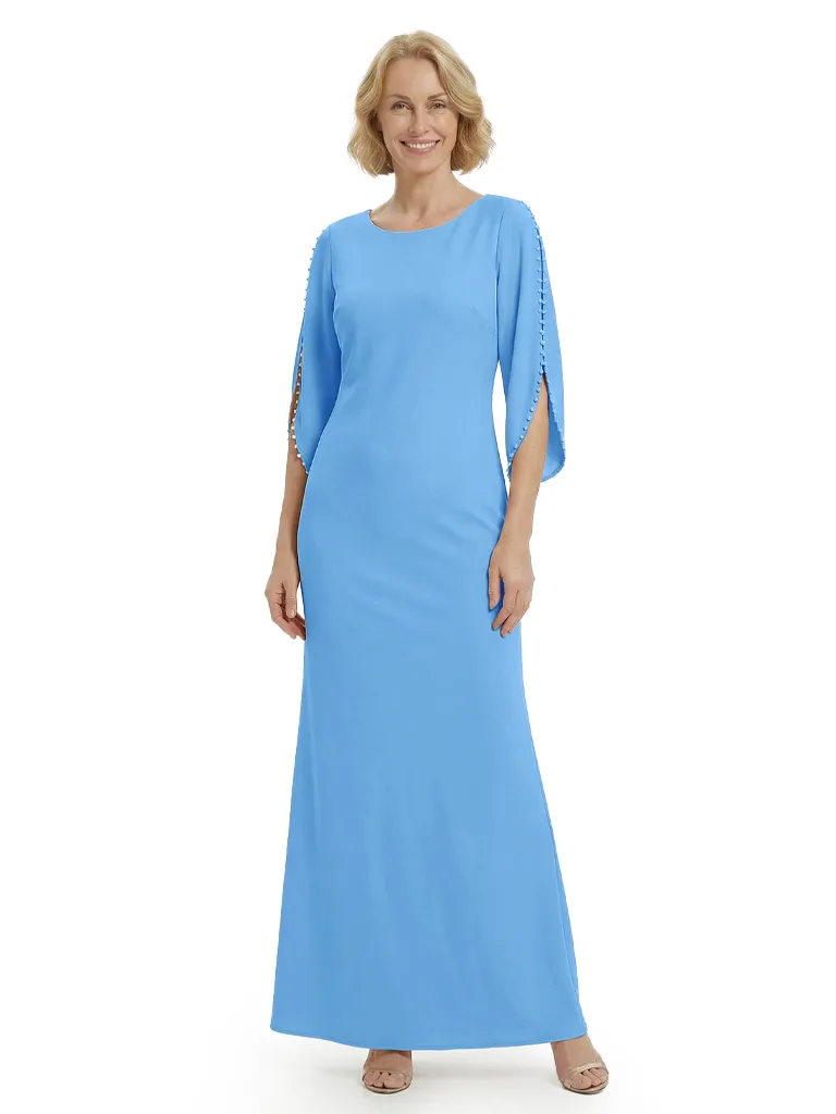 Chicsew Chiffon Stylish Modern Jewel 3/4 Sleeves Mother of The Bride Mermaid sold by ChicSew product image thumbnail 5