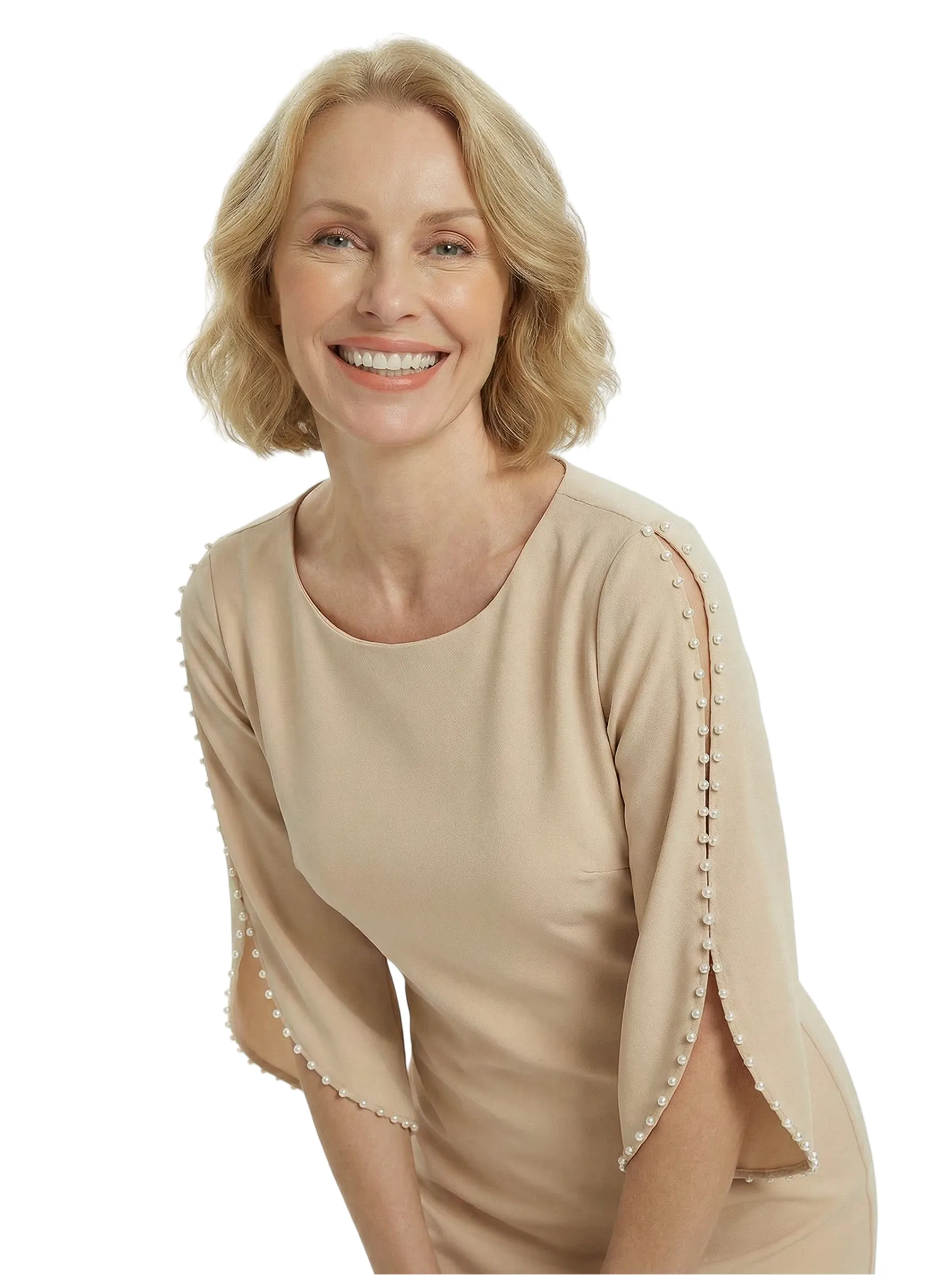 Chicsew Chiffon Stylish Modern Jewel 3/4 Sleeves Mother of The Bride Mermaid sold by ChicSew product image thumbnail 2