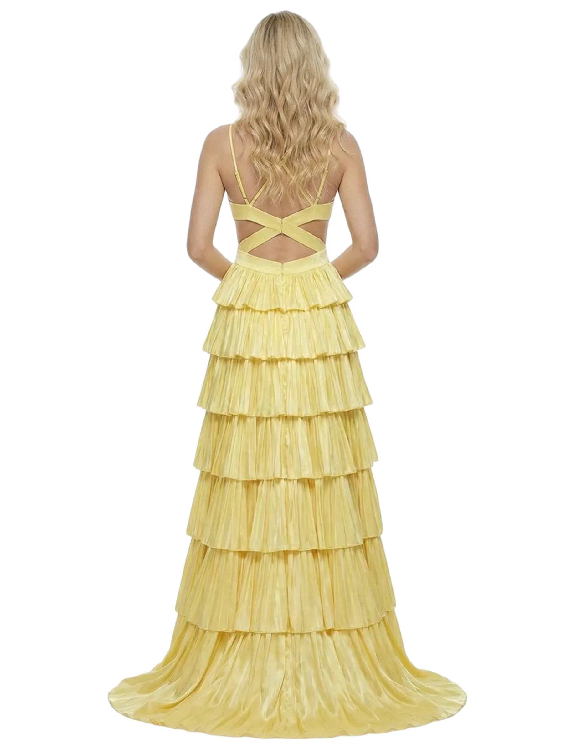 Unique Spaghetti Straps V-Neck Side Slit A-Line Formal Gown Floor-Length Prom Dress sold by ChicSew product image thumbnail 3