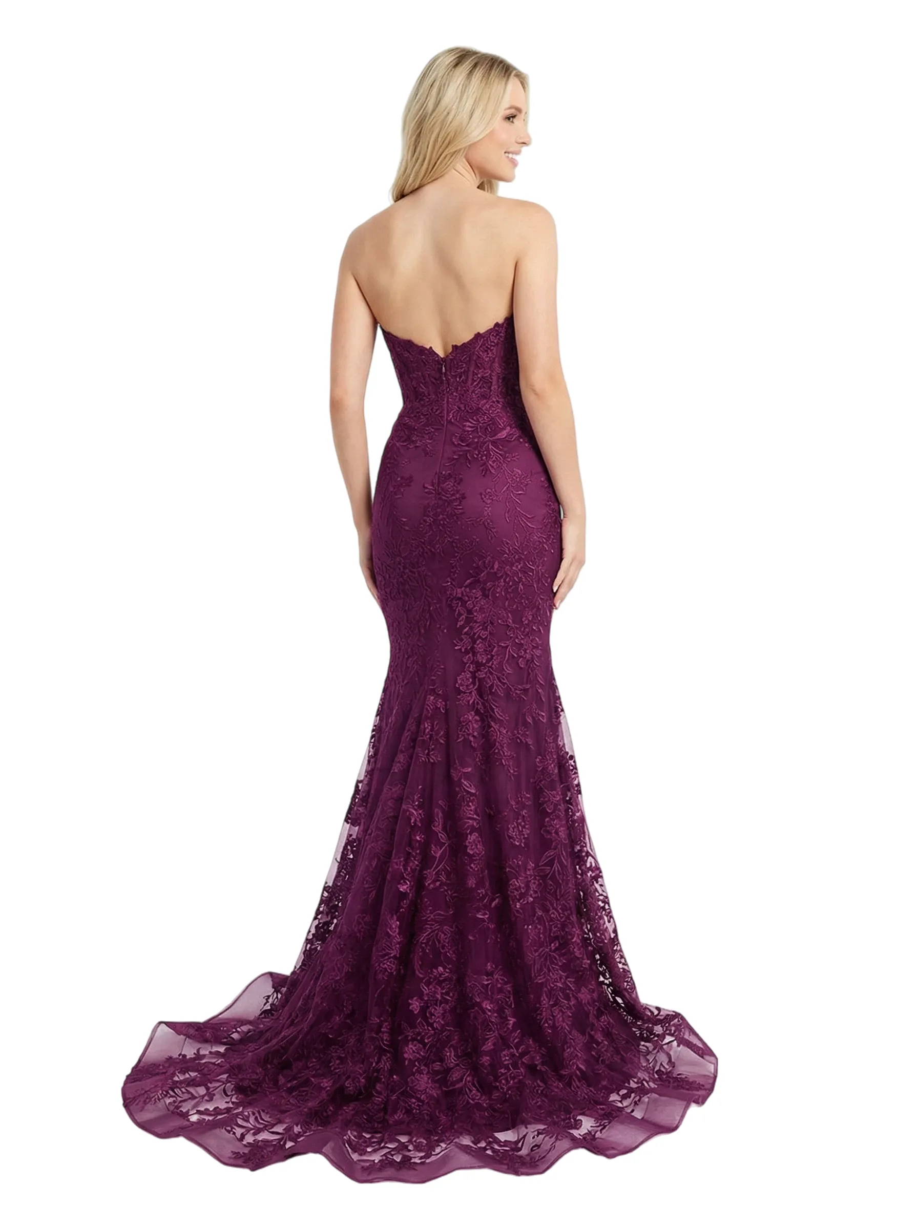 ChicSew Sexy Strapless Sweetheart Lace Mermaid Formal Evening Gown sold by ChicSew product image thumbnail 3