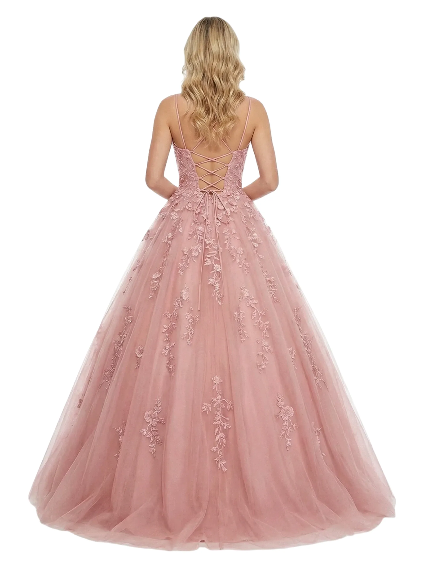 ChicSew Elegant Ball Gown Prom Dress Lace Tulle A-Line Long Formal Evening Gown sold by ChicSew product image thumbnail 3